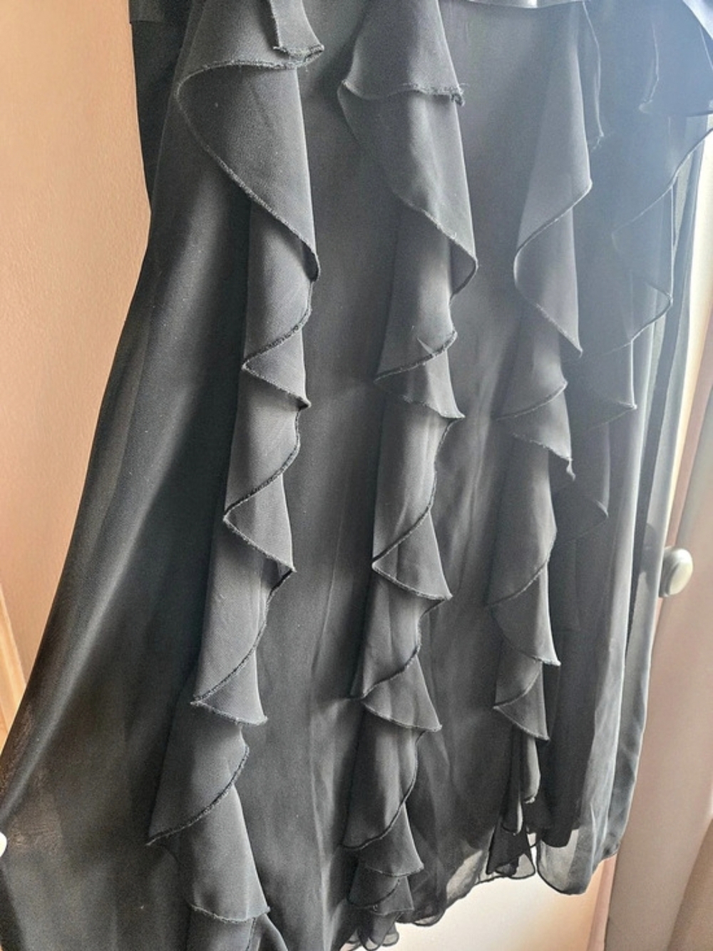 Scarlett Black Ruffle Midi Dress Size 12 Like New - Picture 6 of 7